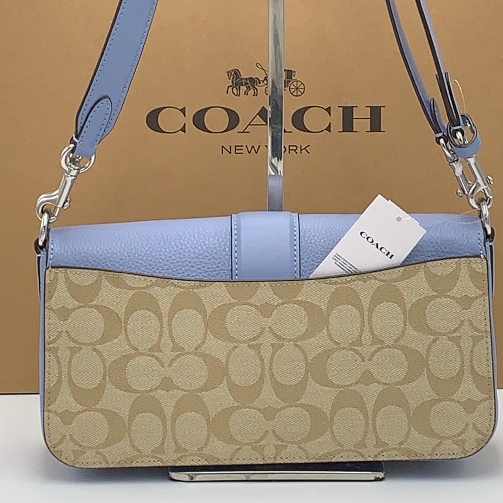 COACH New Authentic Coach C4067 Signature Canvas Georgie Shoulder Bag Crossbody - Picture 9 of 16